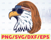 American Bald Eagle Mullet 4th Of July Funny USA Patriotic Svg PNG File Sublimation