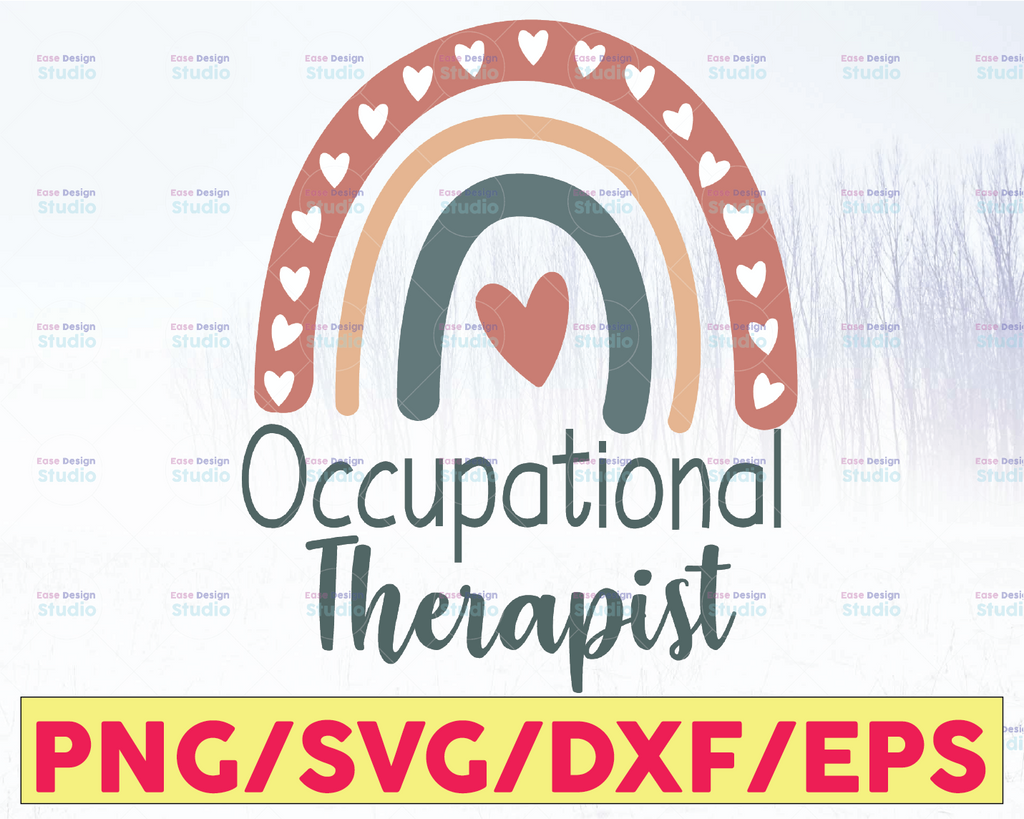 Occupational Therapy Appreciation Design, svg, png, jpg, cut file, rainbow, cricut, school, cutting file, cricut cutting file, printable