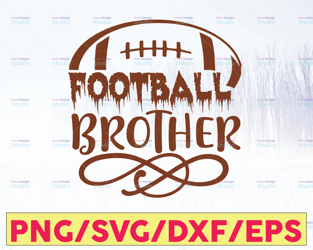 Football Brother SVG File, game svg, football svg, sister brother svg, sports svg, nfl svg, american svg, PNG, Cricut, Silhouette, Cut File