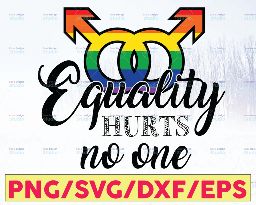Equality hurts no one SVG Cut File | Equality download | Gay sign cricut | Rainbow personal & commercial use | Gay couple svg | Rainbow svg