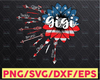 Personalized Names GiGi With Children Sunflower and Arrow USA, Personalized Svg, Grandma Mimi Gigi ,Cricut,Digital Download Svg/Png