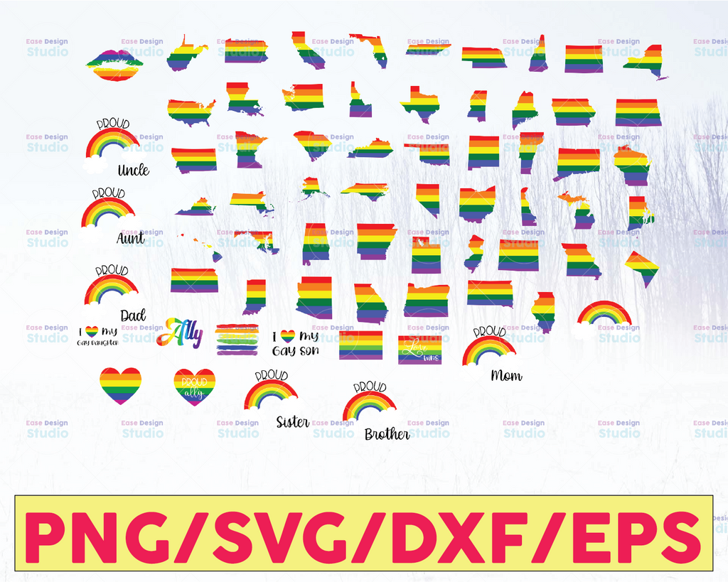 LGBT PRIDE SVG bundle |  lgbt flag, gay svg | Lesbian| Love clip art | Rainbow personal & commercial use | gay flag svg | pride quote