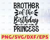 Brother of a Princess Svg, Brother of a Birthday Girl Svg File, Cricut Design, Silhouette Image, Iron on Heat Press Transfer Printing Png