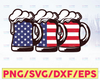 Beer American Flag 4th of July Merica Svg, 4th of July Svg, Funny Independence Day Svg, Drinking Svg, Merica Usa Drinking