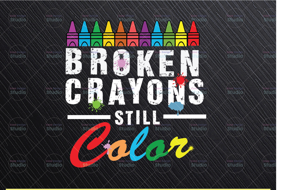 Broken Crayons Still Color png - Mental Health Awareness PNG File Download