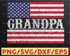 Grandpa Vintage USA Flag Patriotic 4th of July PNG Subliamation and Fathers Day Sign png,