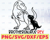 Brothersaurus SVG, Brother Dinosaur SVG, Tyrannosaurus Brother SVG, Brothersaurus Cut File, Brothersaurus Clip Art