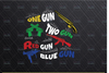 One gun two gun red gun blue gun shirt Digital Png File - T-shirt Sublimation Design Clip Art