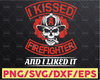 I Kissed A Firefighter And I Like It firefighter flag svg, fireman svg, fire department svg, thin red line svg, red line svg, fire fighter