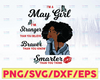 I'm A May Girl I'm Stronger Than you Believe Braver Than You Know SVG, Birthday in May SVG Png Eps Dxf Jpg Instant Download