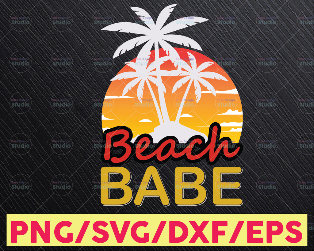 Beach Babe Svg Mermaid Svg Summer Svg Vacay Mode Svg Beach Svg Palm Tree Svg Girl Svg Design Vacation Svg File for Cricut Silhouette Cutfile