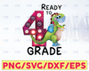 Ready to 4th Grade/ Back to School/ Dinosaur Back to School PNG Digital Download, Pre-K, Grade Dinosaur Sublimation, Back to School PNG