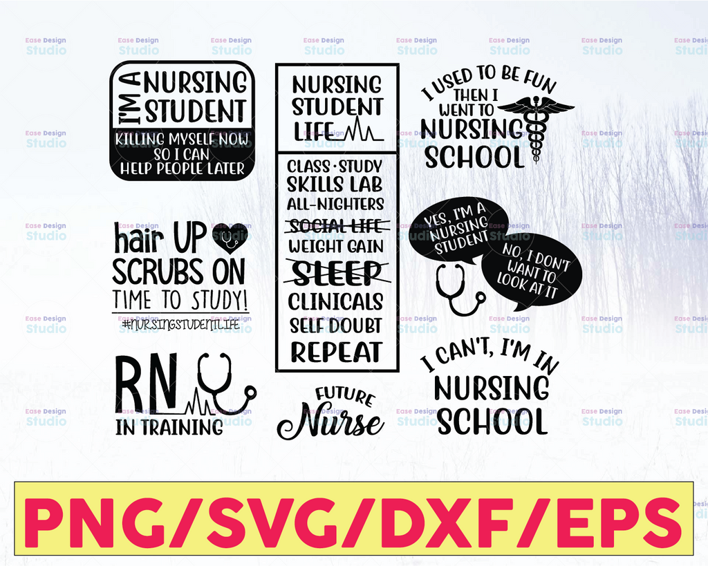 Nursing Student - Nurse SVG and Cut Files for Crafters