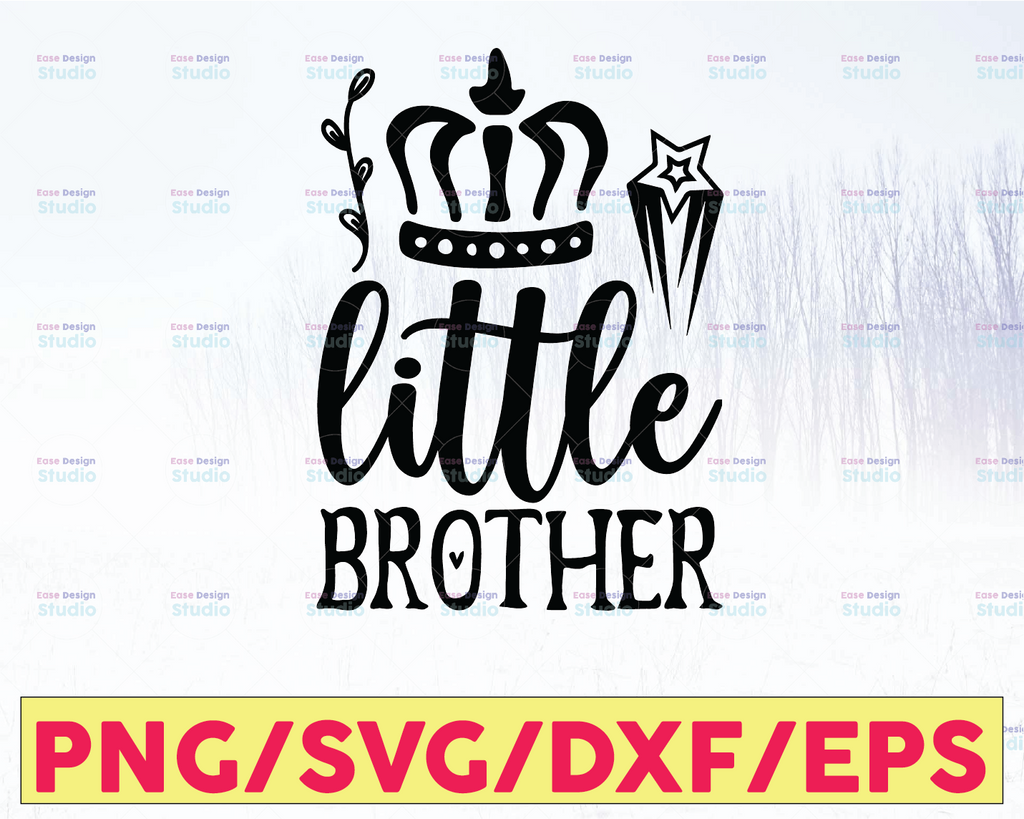 Little Brother SVG, Little Bro SVG, , dxf and png instant download, Brother SVG for Cricut and Silhouette, Little Bro svg file