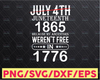 Juneteenth 1865 my ancestors weren't free in 1776 svg July 4th svg Juneteenth svg Black history svg Black power svg Cricut Iron on transfer