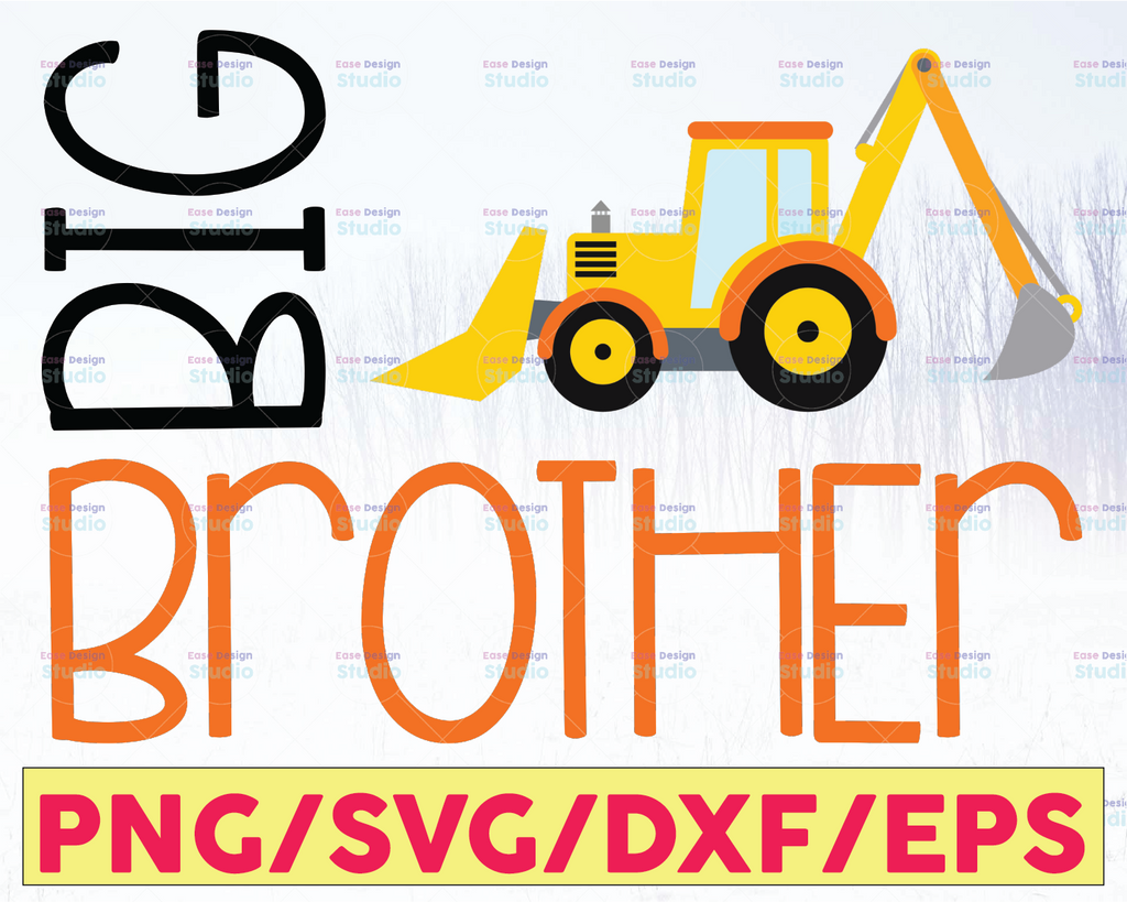 Big Brother Dump Truck SVG - Big Bro Svg, Lil Bro Svg, Monster Truck Cut Files, Silhouette Cricut
