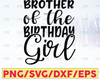 Brother of the Birthday Girl SVG, Birthday Brother SVG, Strawberry Birthday SVG, Fruit Birthday svg, cutting file for Cricut and Silhouette