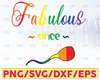 Fabulous Since Bundle SVG - LGBTQ svg  svg Equality download | Gay sign cricut | Rainbow personal | Rainbow svg