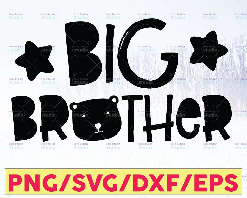 Big Brother SVG, Big Brother Cut File, Big Brother Design, SVG cutting file for Cricut and Silhouette