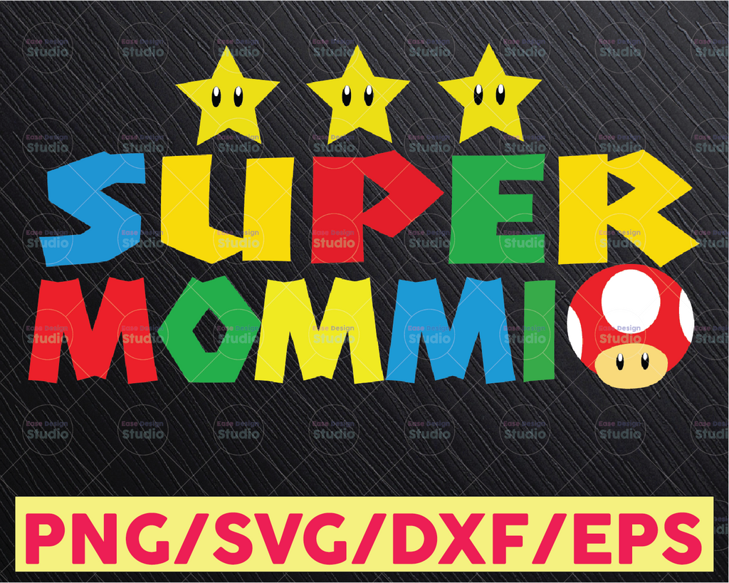 Super Mommio Svg, Funny Mommy Mother Nerdy Video Gaming Lover Design, Super Mommio, Video Game Png, Video Game Clipart, Mother Day Png