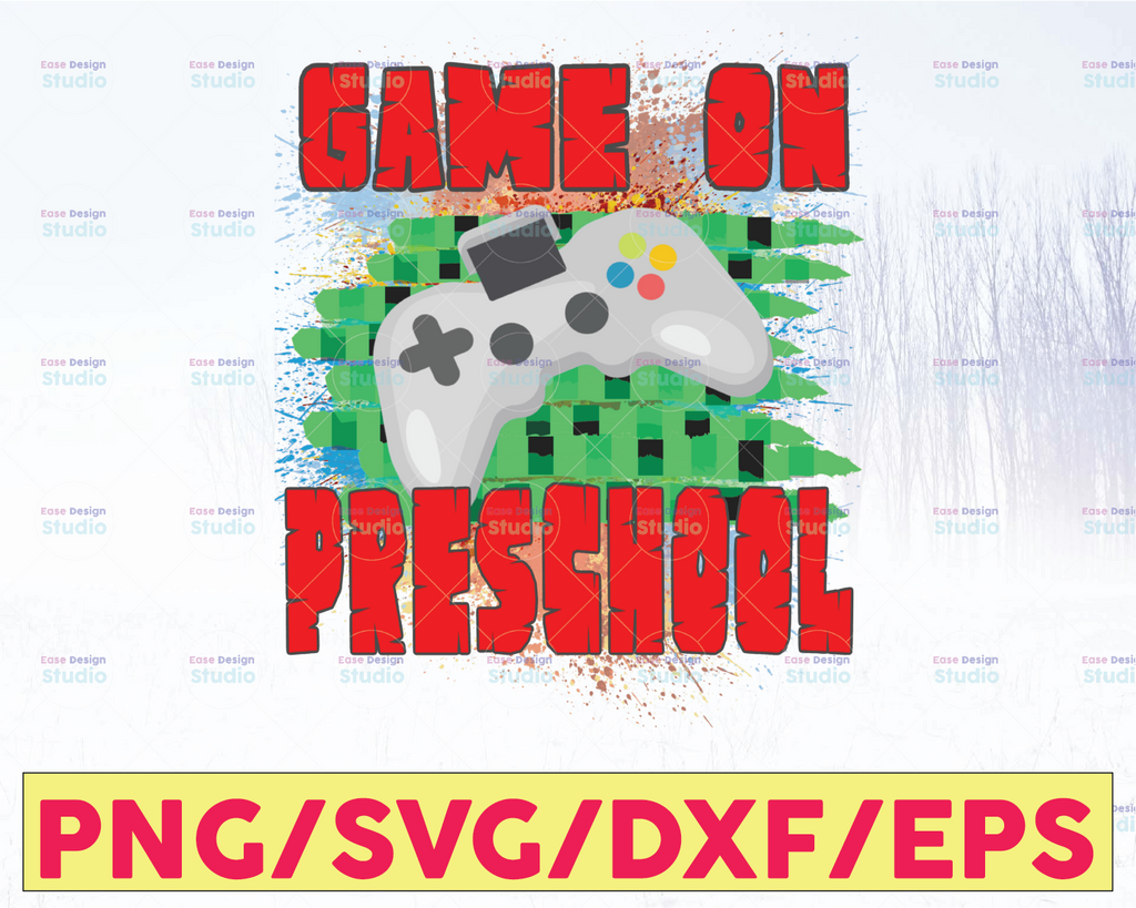 Game on Preschool PNG digital download, Back to School png, Back to School sublimation, Teacher Designgame on Preschool png