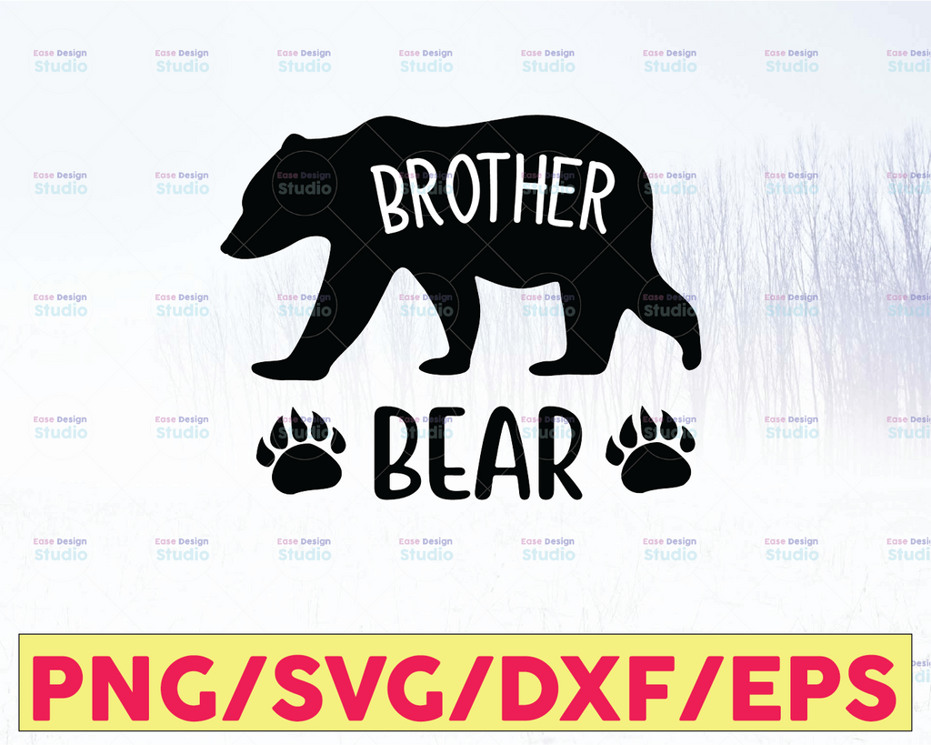 Brother Bear SVG, Brother SVG, Family svg, Bro svg  Design, Bear Family svg, Brother svg Sayings, Cricut & Silhouette cut files