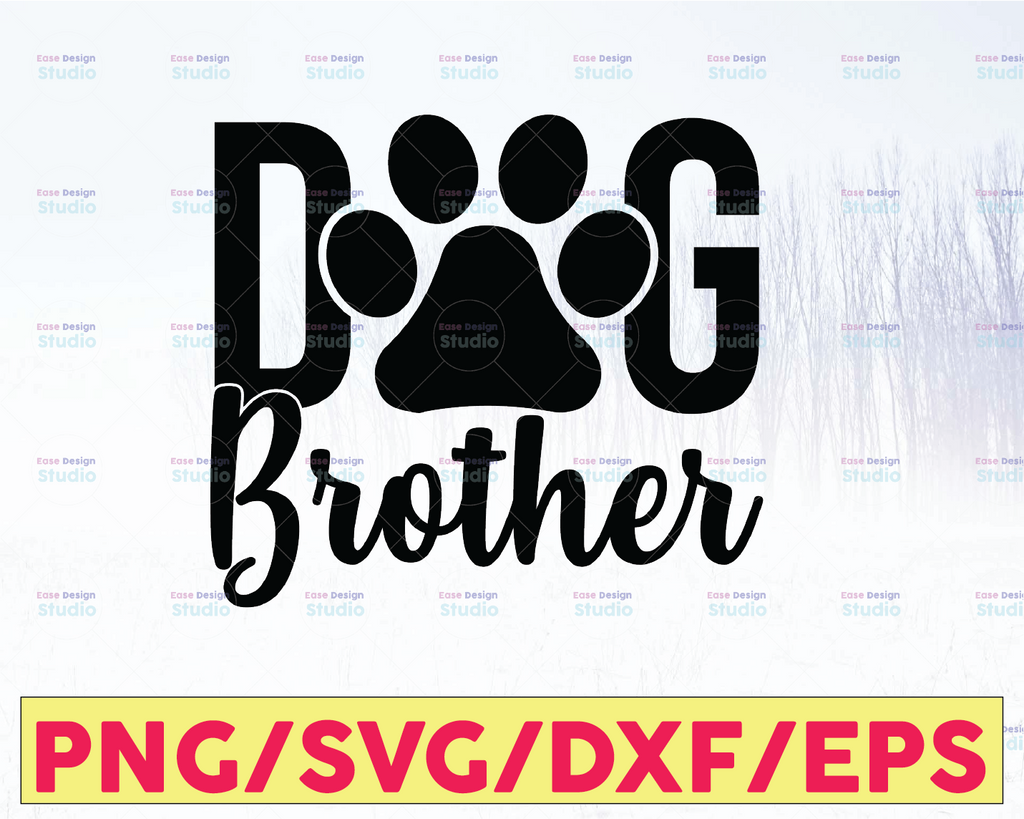 Dog Brother Svg Printable vector clip art | Dog Cut File | Cricut | Digital Files