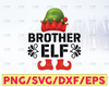 Brother Elf Svg, Christmas Svg, Family Elf Svg Dxf Eps Png, Boy Cut Files, Brother Svg, Funny Winter Svg, Holiday Clipart, Silhouette Cricut