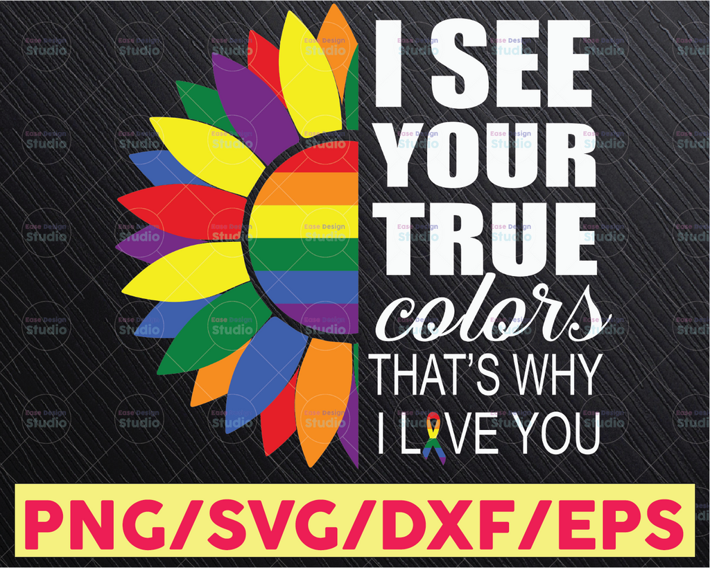 I See Your True Colors, Autism Awareness, Autism Mom, Cut File, For Cricut, For Silhouette, svg jpg png dxf eps formats