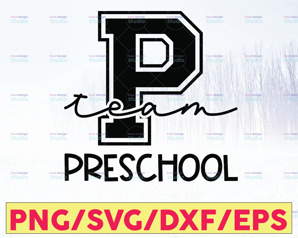 Back to School Preschool Team svg png jpeg dxf //cut file // Commercial Use // SVG // Last Day Teacher Appreciation First Day Grad