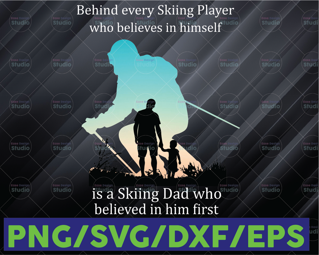 Behind Every Skiing player Who Believes In Himself Is A Lineman Mom Who Believed In Him First Svg for cricut Png Printable, Digital Design