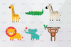 Safari animals png/jungle friends png/zoo animals/jungle animals/cute baby animals png/monkey png/Elephant/Lion/Giraffe/ZEbra/