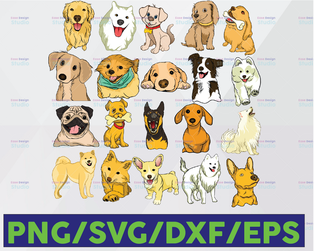 Dog Breeds Bundle SVG - DOGS SVG Clipart Bundle, pet clipart, puppy clipart,Funny Dog svg, Cute dog, animals svg, Dog design clip art