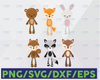 Kawaii Woodland Animals cutting files, svg, dxf, pdf, eps included - cut files for cricut and silhouette - Cutting Files SVG