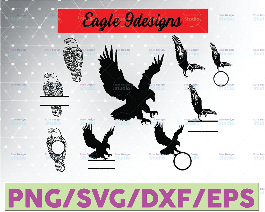 Eagle SVG Bundle, Eagle SVG, Eagle Clipart, Eagle Cut Files For Silhouette, Files for Cricut, Vector, Bold Eagle Svg, Dxf, Png, Eps, Design