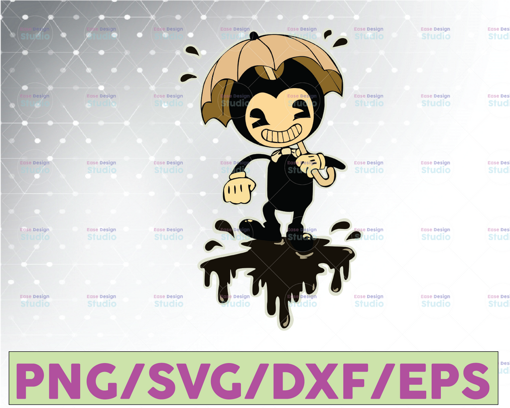 Bendy And The Ink Machine Svg Dxf Eps Png, Cricut, Cutting file, Vector, Clipart