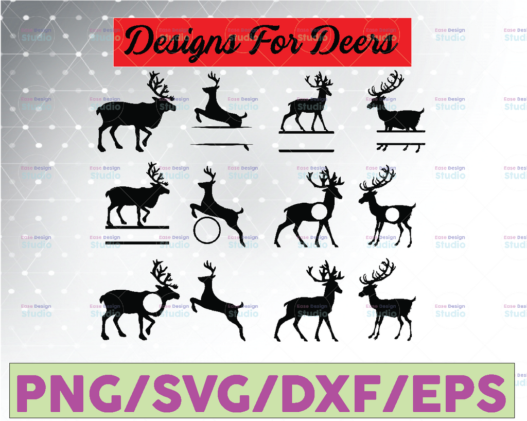 Deer SVG - Mega Bundle Deer SVG - Deer Bundle SVG - Deer Silhouette - Deer Cut File - Deer Clipart - Deer Antler Svg - Animal Cut File