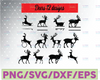 Deer SVG - Mega Bundle Deer SVG - Deer Bundle SVG - Deer Silhouette - Deer Cut File - Deer Clipart - Deer Antler Svg - Animal Cut File