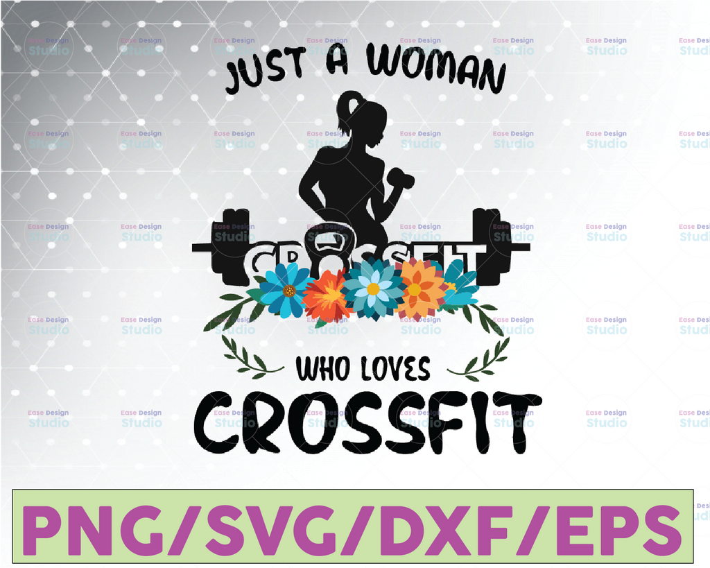 Just a woman who loves her crossfir iron on, Sublimation transfer PNG, Graphic, Clip Art