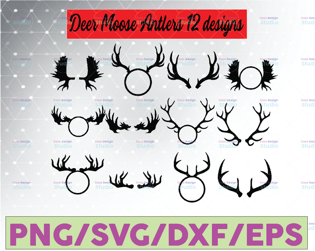 Copy of Deer head silhouette svg bundle, Antler silhouette svg, hunting svg, Deer head svg, deer head clipart, antler clipar