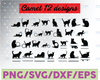 Cat SVG | Cat SVG Bundle | Cat Silhouette | Cat Cut File | Cat Clipart | Cat Cricut | Cat Vector| Cat Lover Svg | Love Cat Svg | Animals Svg