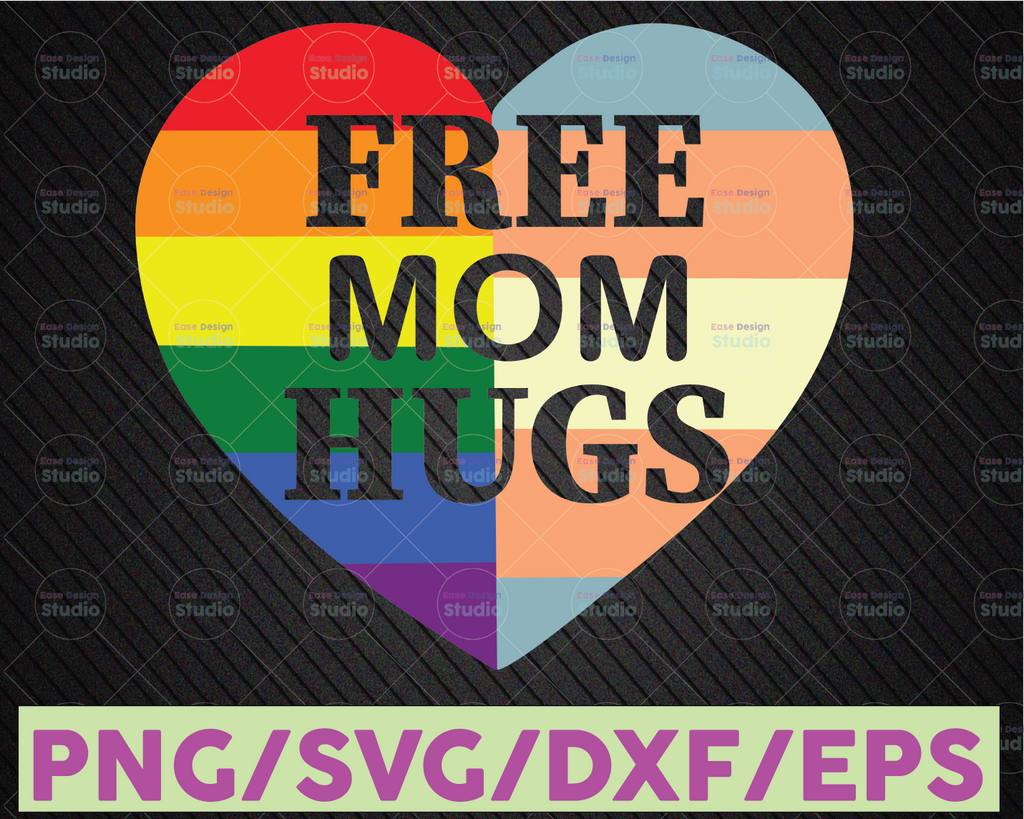 Free Mom Hug SVG,PNG,DXF, Mom svg, Mother's Day Svg for Cut files, cricut, Silhouettes.