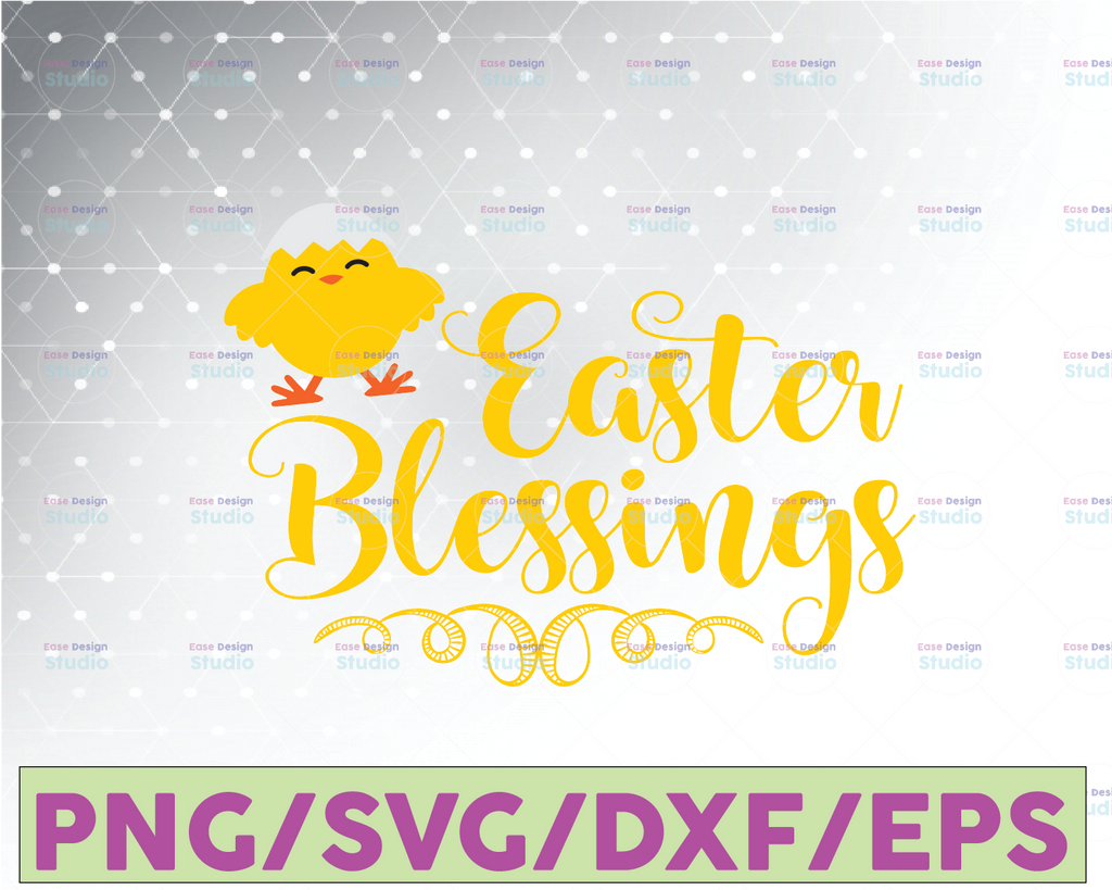 Easter Blessings SVG Cut File svg- studio, cricut, silhouette,cut file,easter,blessing,png,dxf,svg