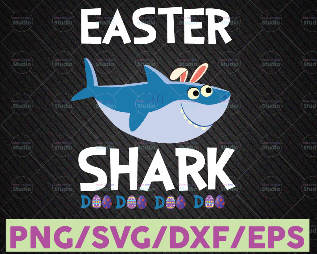 Easter Shark Doo Doo Doo SVG, Bunny Shark Svg, Easter Shark SVG, Easter Day SVG