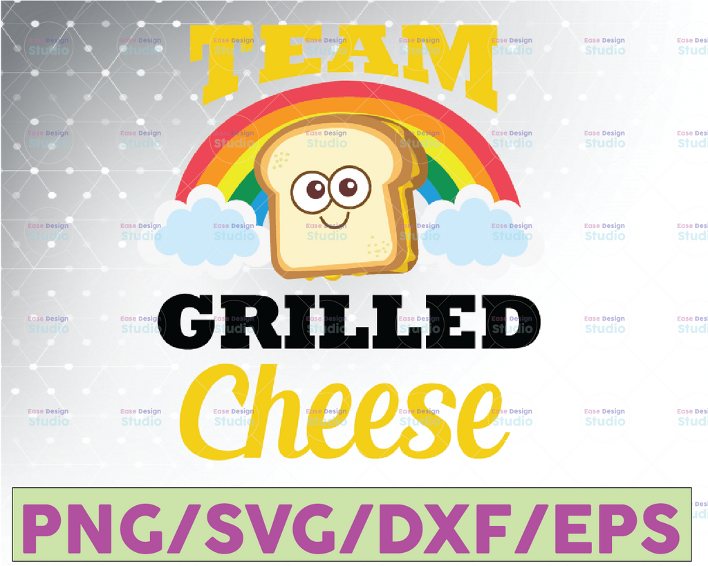 Team Grilled Cheese Svg Sandwich Cut files for Cricut, Clip Artsvg, dxf,eps,png, Digital Download