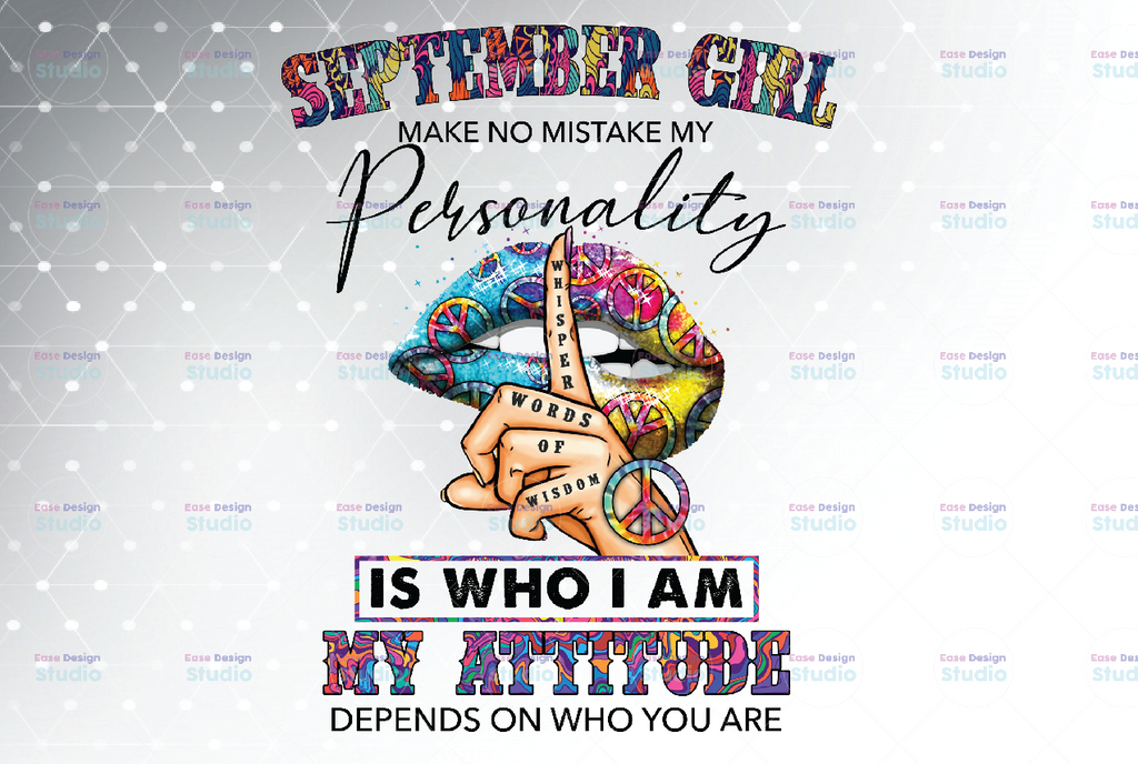 September Girl Hippie - Whisper Words Of Wisdom PNG, Birthday gift, September Birthday/ INSTANT DOWNLOAD/Png Printable/ Sublimation Printing