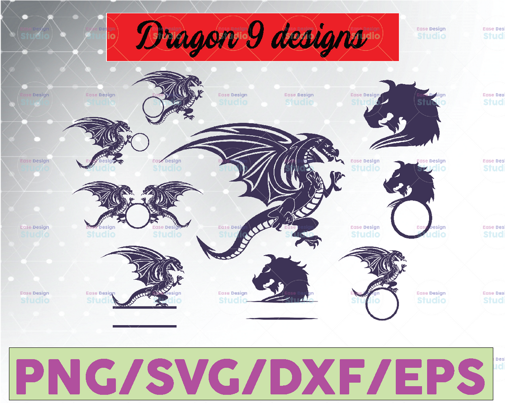 Dragon bundle svg,dragon svg,dragon clipart,dragon silhouette,dragon clip art,dragon cut file,dragon vector
