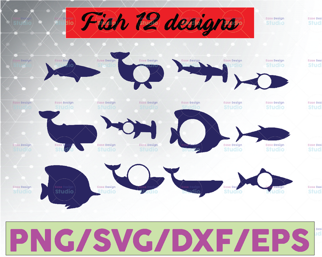 Fish SVG | Fish SVG Bundle | Fish Silhouette | Fish Cut File | Fish Clipart | Fish Vector | Tropical Fish Svg | Fishing Svg | Fisherman Svg