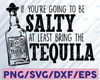 If You're Going To Be Salty Bring The Tequila Svg, Salty Svg Tequila day Day, Drinking Svg, Sassy Svg, Funny Svg, Cut File, Printable