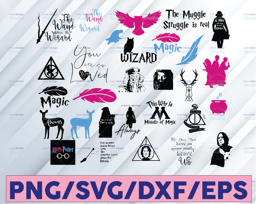Harry Potter SVG, PNG, DXF / Harry Potter svg, png, dxf / Harry Potter Digital / Harry Potter Bundle svg,png,dxf / Cut Files Svg /Svg Bundle